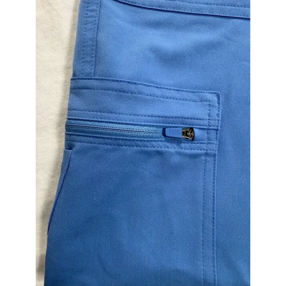 Figs Cairo Cargo Scrub Pants Light Blue Mens Size 2XL New Straight Leg